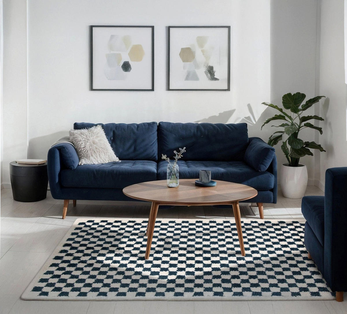 TEPPICH weich komfortabel Hochflor blau - Blau, Textil (160/213cm) - AFK Living
