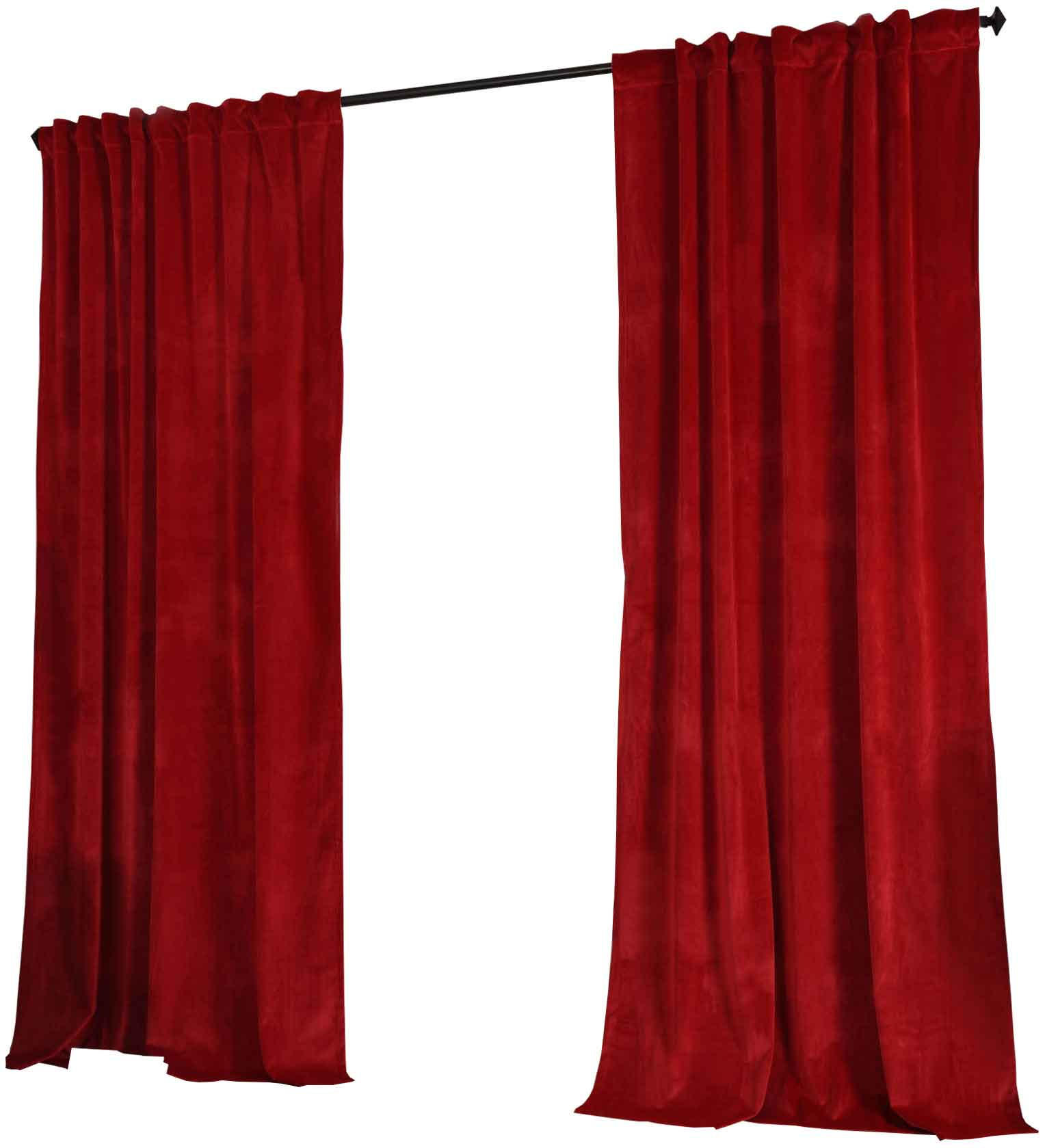 VORHANG 2ER SET MILANO HxB 280x135 cm Rot - Hellrot, Textil (135/280cm) - Gardinenbox