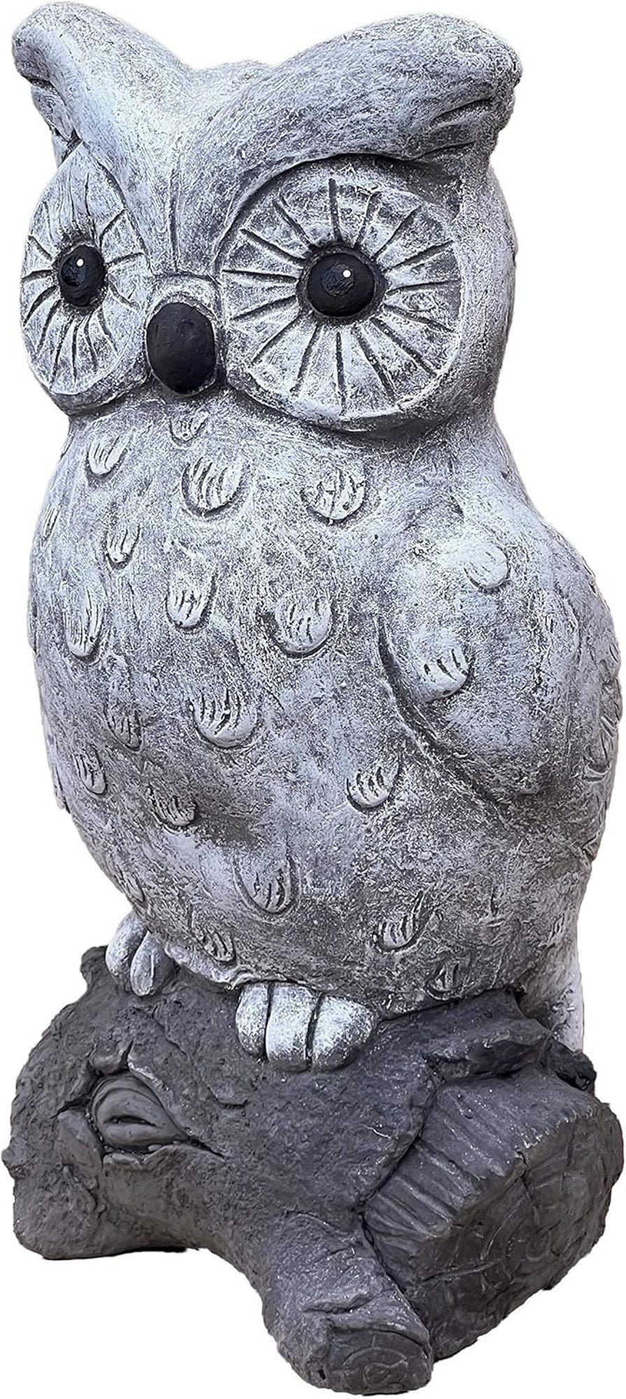 STEINFIGUR Eule Mathilda Steinguss frostfest Uhu - Grau, Stein (21/39/19cm) - stoneandstyle