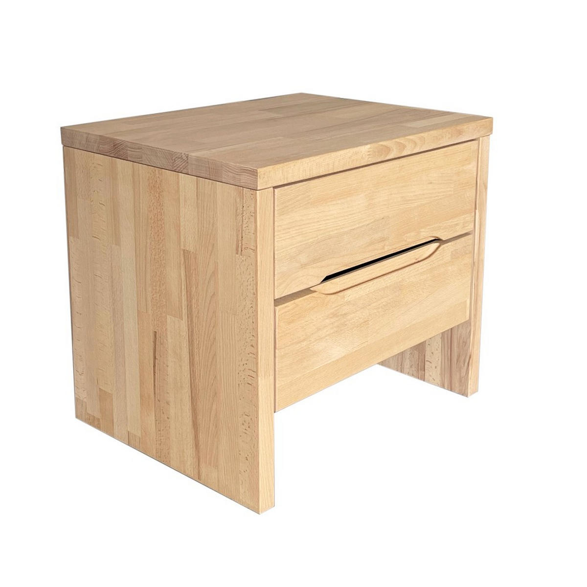 NACHTTISCH mit 2 Schubladen/ Nachttisch 35x45x40cm - Massivholz Buche geölt - Naturfarben, Holz (45/40/35cm) - Weber Industries