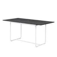 ESSTISCH PIUS 120-160/80/76 cm - Schwarz/Weiß, Holzwerkstoff/Metall (120/80/76cm) - B&D Home