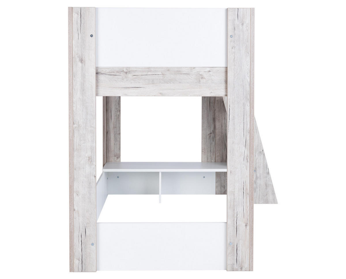 HOCHBETT Bente 90 x 200 cm - Eichefarben/Weiß, Holzwerkstoff (90/200cm) - arthur berndt