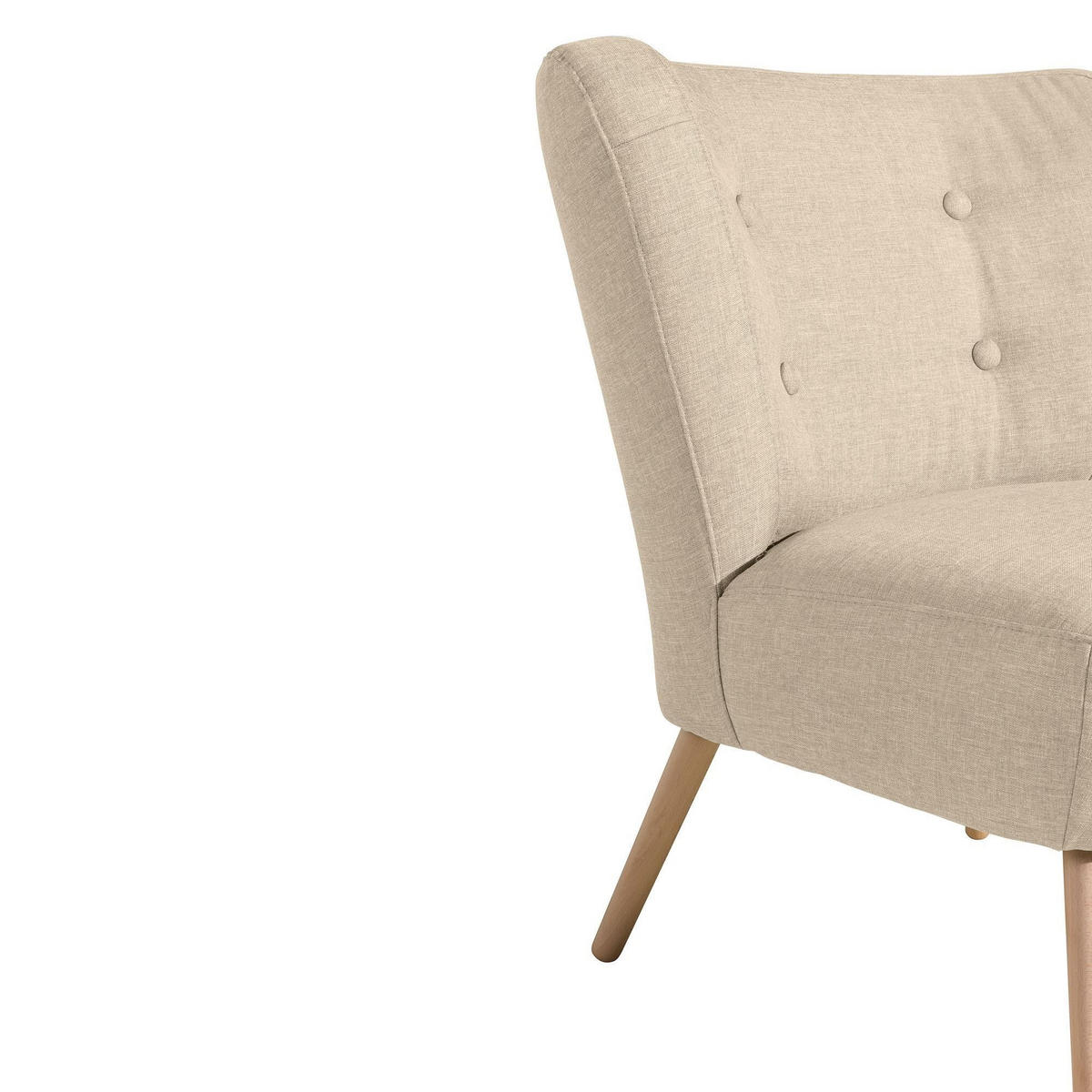 SESSEL Kassi Bezug Flachgewebe Buche natur / beige - Weiß, Kunststoff (69/80/68cm) - 58aufmkessel