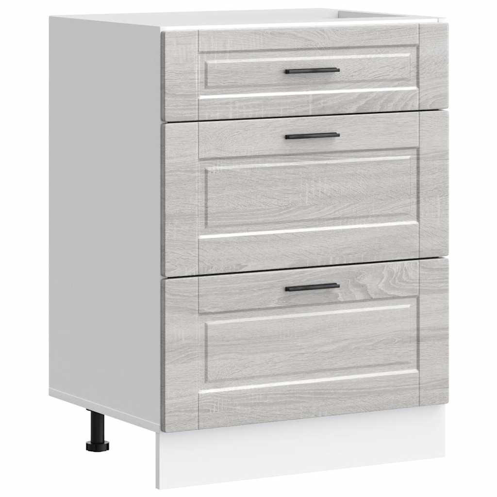 Deluke Küchenunterschrank Grau 60x81.5x46 cm