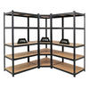 ECKREGAL Ragnar 2er-Set mit Schwerlastregal Taurus 180x180x60 cm Fachlast 175 kg Schwarz - Schwarz, Metall (90/180/60cm) - PROREGAL
