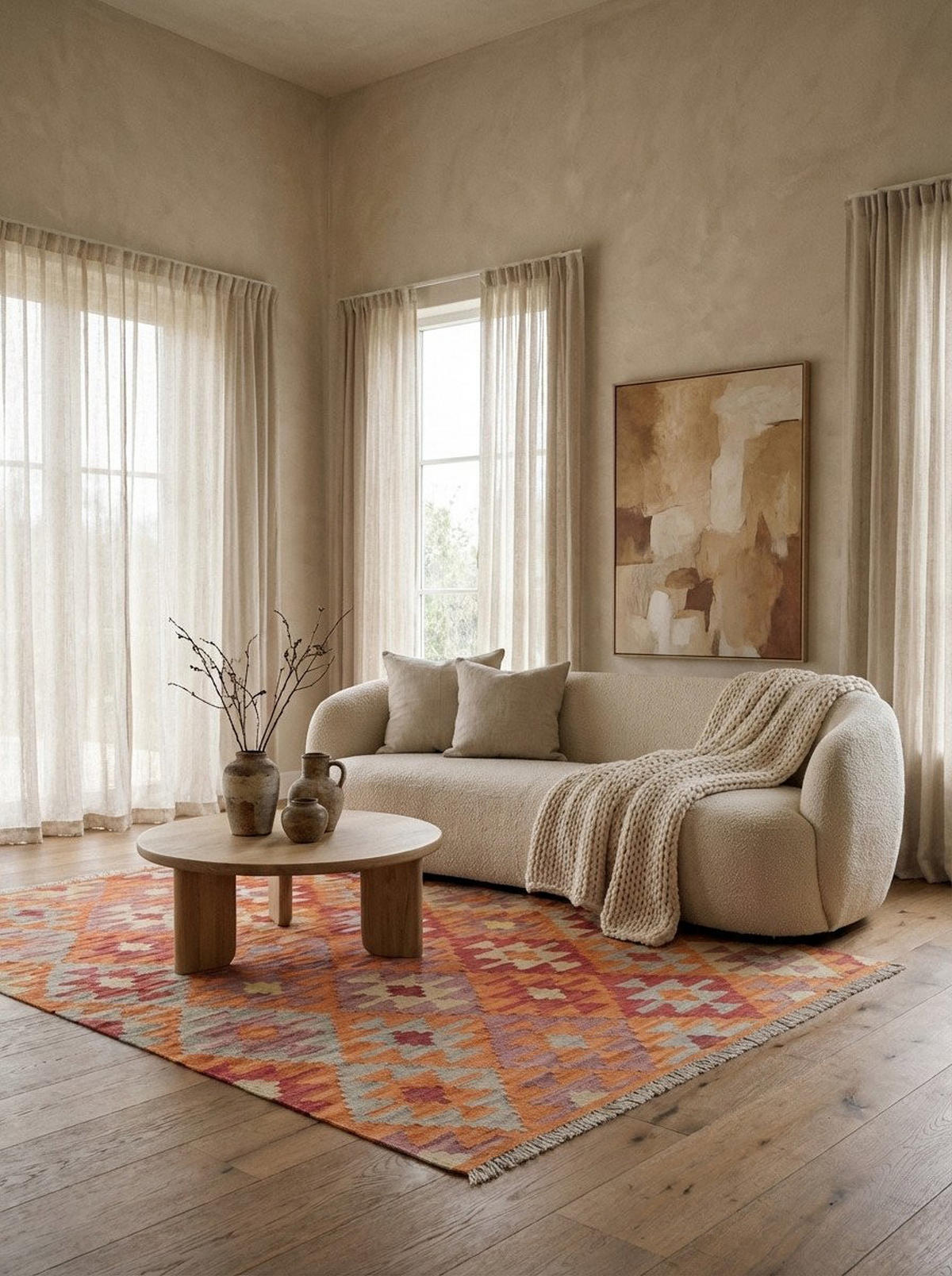 HANDWEBTEPPICH Gashgai Kelim Rot, Orange 172/130 cm Schurwolle - Orange, Textil (130/172cm) - Looma