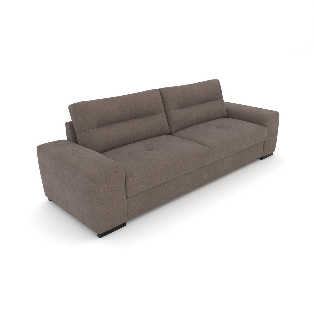 3-SITZER Carlisle Chenille Braun 274/97/93 cm - Braun, Kunststoff/Textil (274/93/97cm) - foamnova