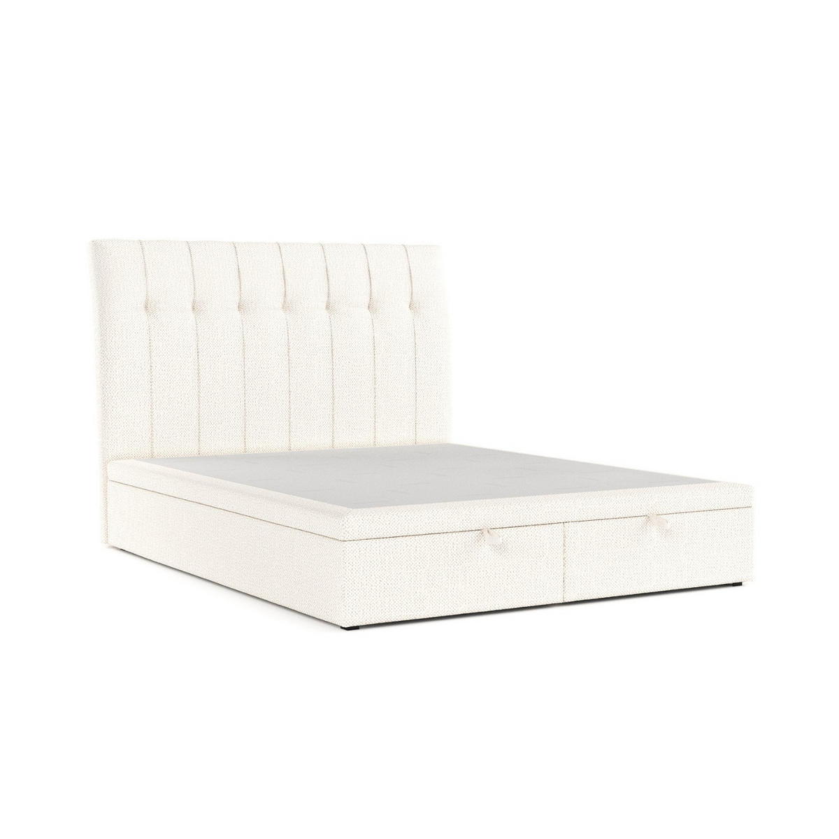 POLSTERBETT Kelsea mit Stauraum 160/200 cm Creme im Alta Stoff - Creme/Schwarz, Holz/Holzwerkstoff (160/200cm) - AltaBeds
