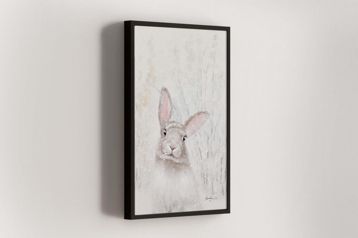 OLEJOMALBA 50/70 cm, Zvířata - béžová, dřevo/textil (50/70cm) - KUNSTLOFT