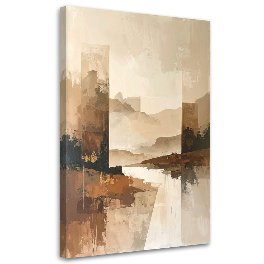 LEINWANDBILD Abstraktion 40x60cm - Beige, Textil (40/60cm) - Feeby