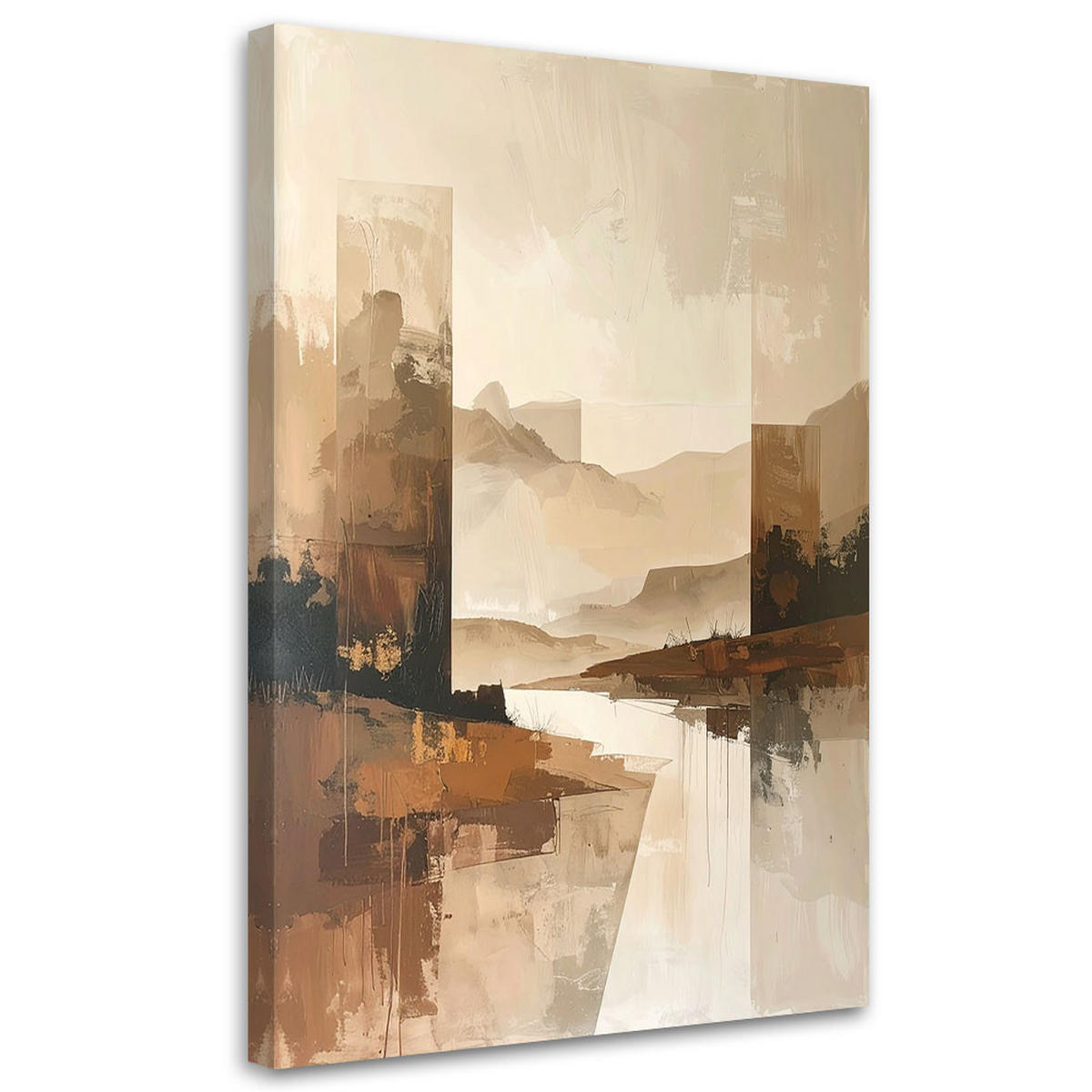 LEINWANDBILD Abstraktion 40x60cm - Beige, Textil (40/60cm) - Feeby