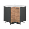 ECKUNTERSCHRANK Fame-Line Goldkraft Eiche 80.5 cm, AP Marmor - Anthrazit/Eiche Wotan, Holzwerkstoff (80.5/82/60cm) - Vicco