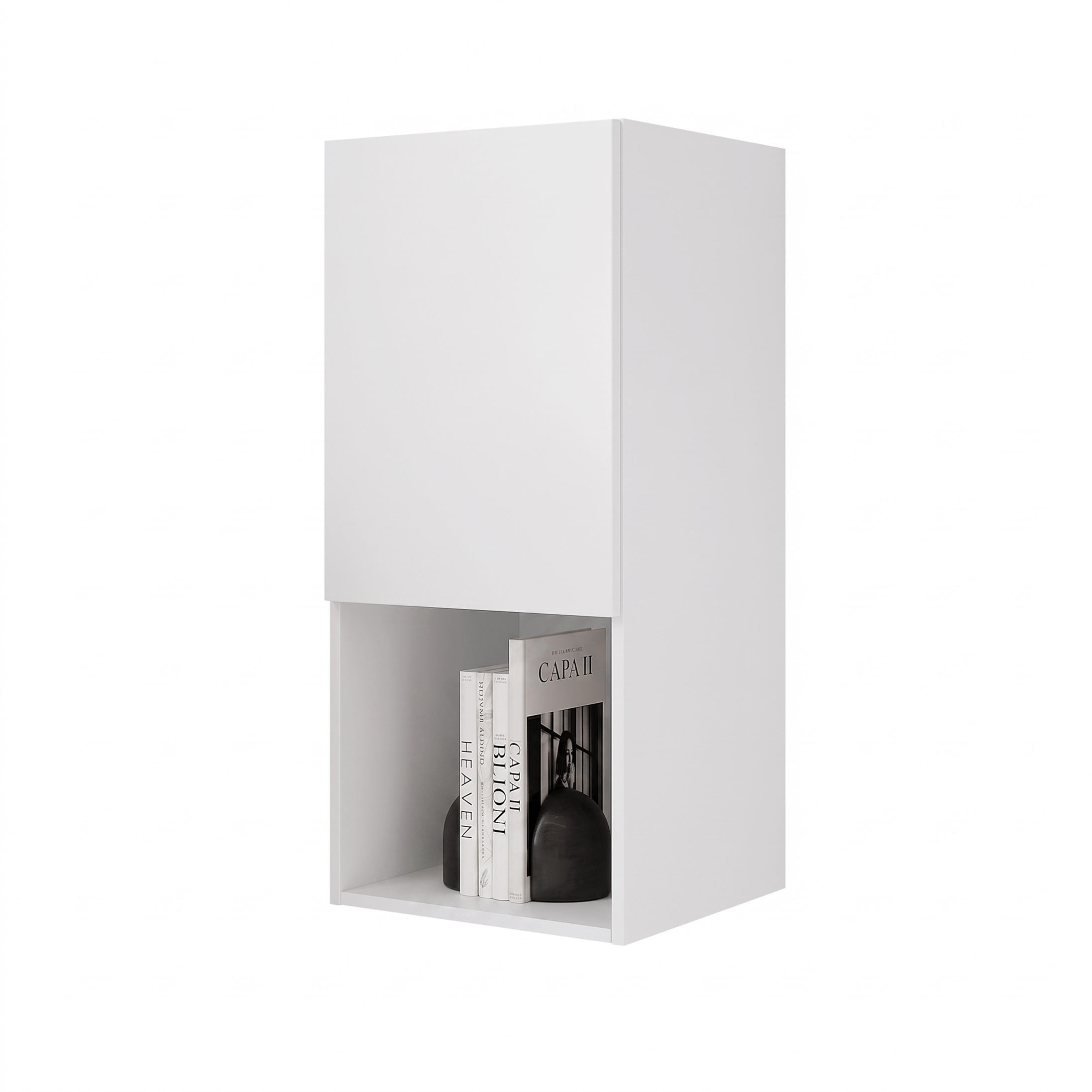 HÄNGESCHRANK ANGEL LINE 40/40/90 cm Weiß matt - Weiß, Holzwerkstoff (40/90/40cm) - Idohome