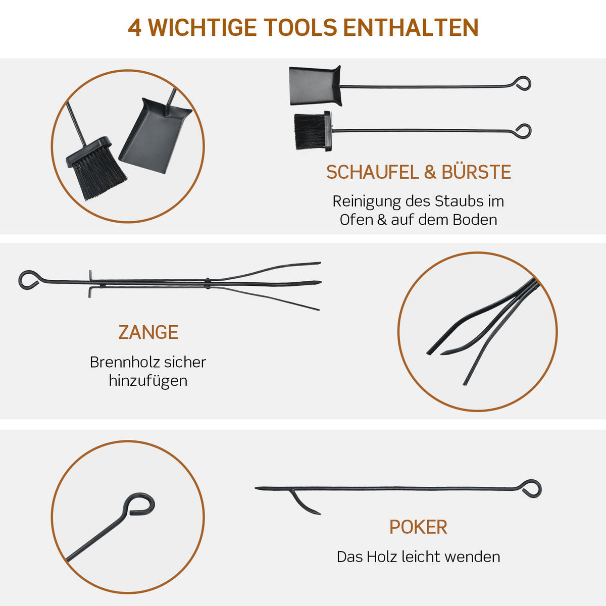 KAMINHOLZREGAL Schwarz - Schwarz, Metall (33/76/76cm) - COSTWAY