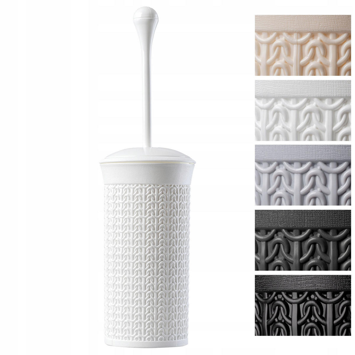 WC-BÜRSTE mit Schüssel 40 cm, weiß - Weiß, Kunststoff (10/40cm) - KADAX