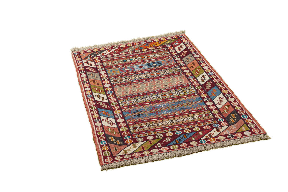 HANDWEBTEPPICH Sumak Shahsavan Mehrfarbig 97/69 cm Schurwolle - Multicolor, Textil (69/97cm) - Looma