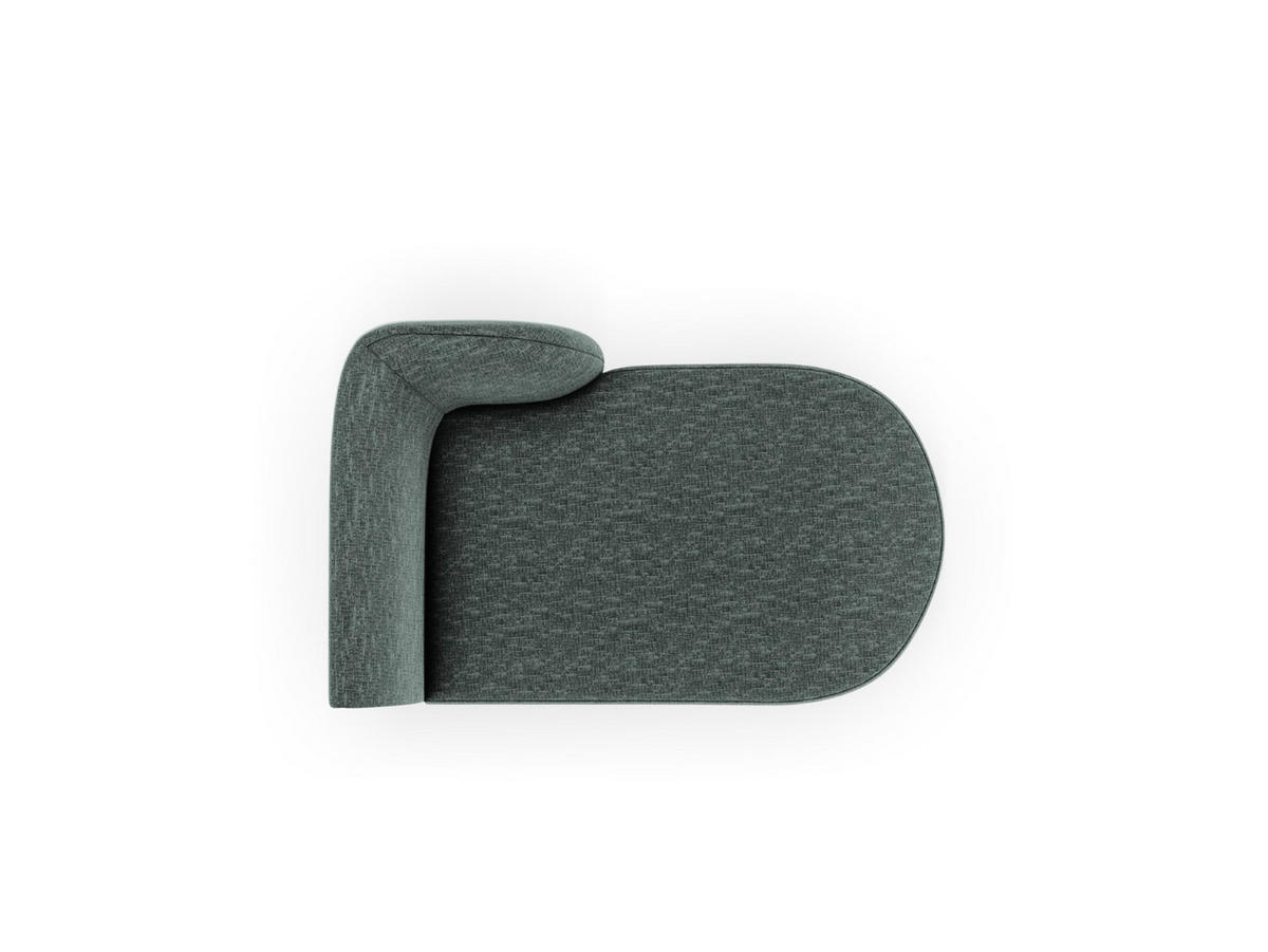 CHAISELONGUE rechts Miley aus Chenille-Stoff petrol - Petrol, Textil (90/70/156cm) - Micadoni