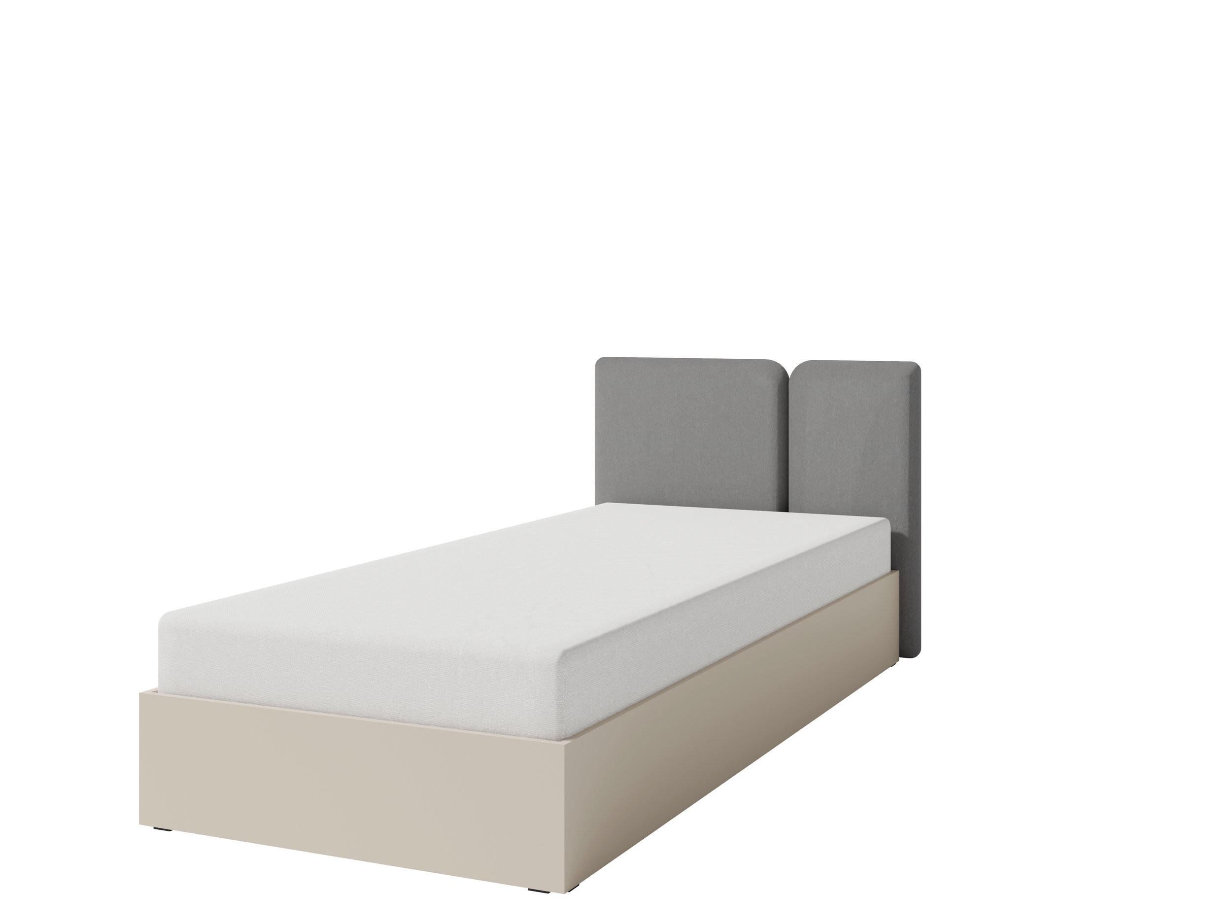 JUGENDBETT Luis in Beige und Eiche – Jugendbett (Liegefläche 90×200 cm) - Braun, Holzwerkstoff