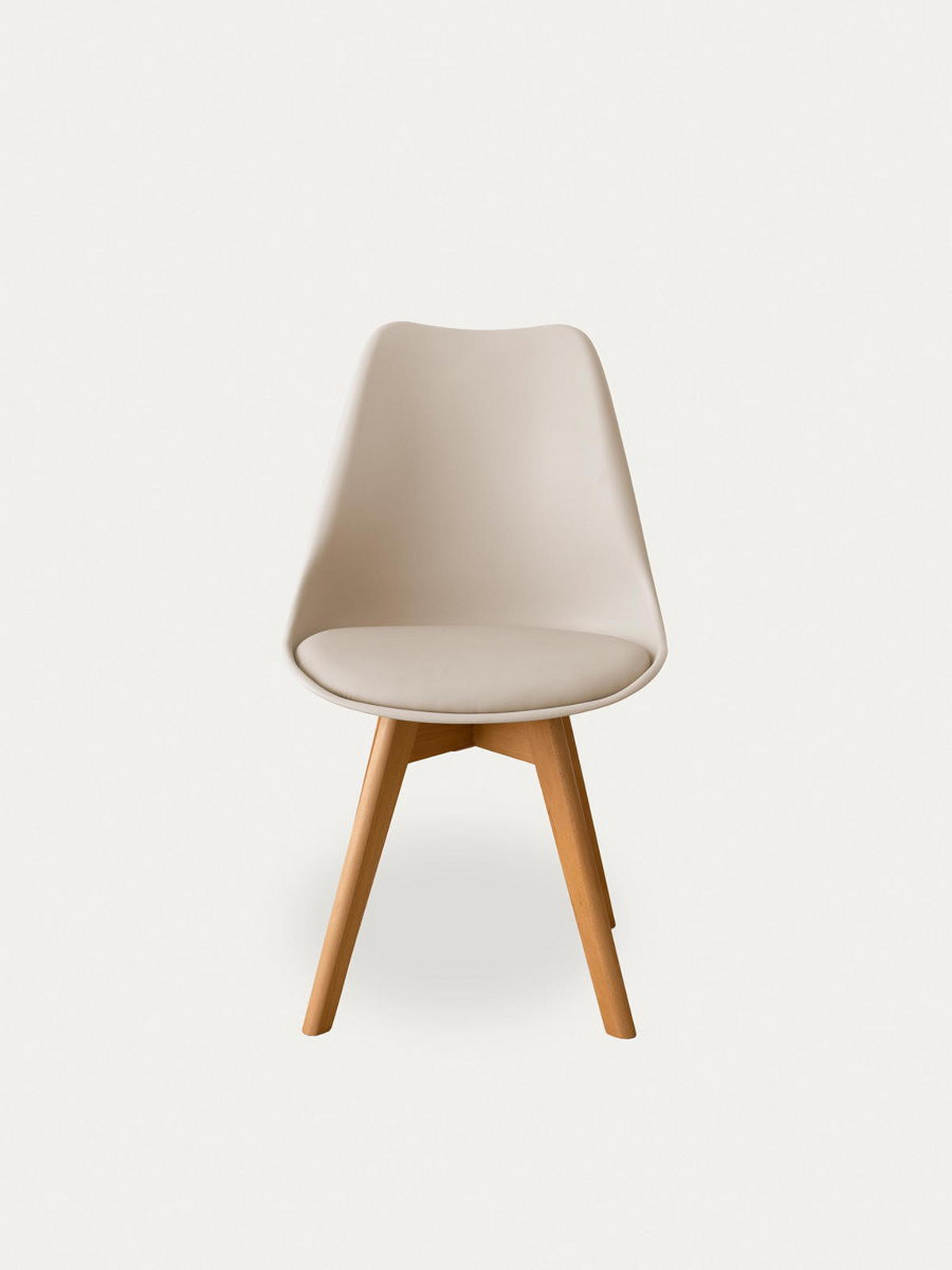 STUHL Scandinavian Beige 49 cm x 82 cm - Beige, Kunststoff (49/82/51cm) - Kenay Home