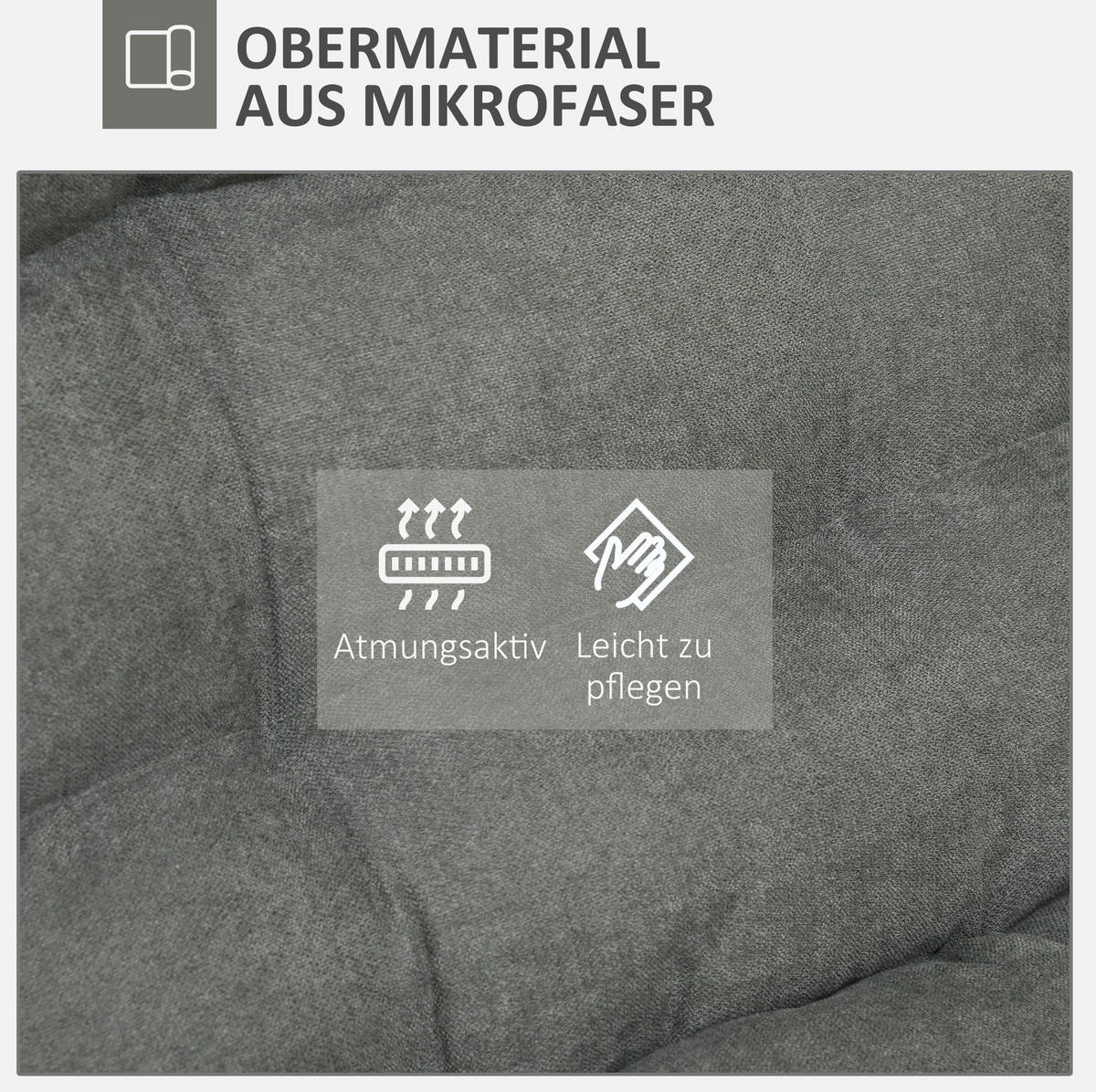BODENSESSEL drehbar mit verstellbarer Rückenlehne 62 x 70 x 95 cm Grey - Grau, Kunststoff (70/95/62cm) - Beauniv