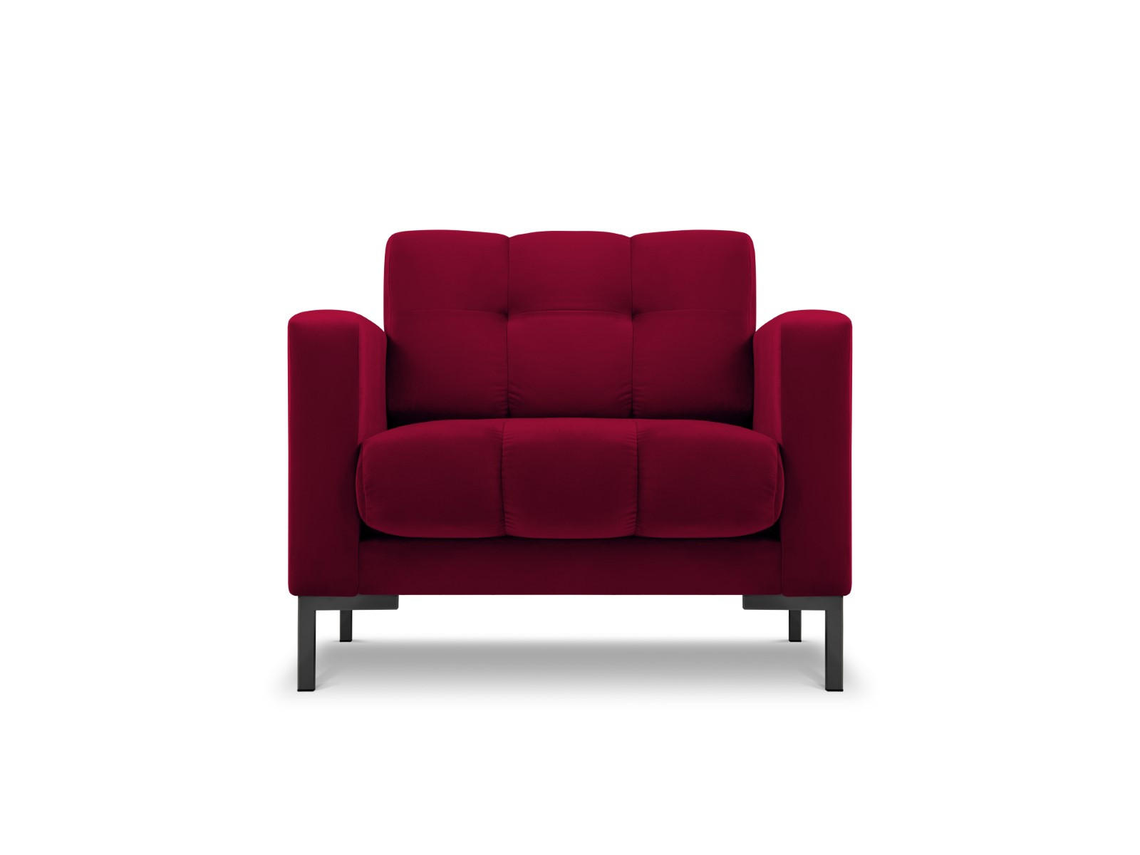 SESSEL Mamaia aus Samt rot - Rot, Textil (92/75/87cm) - Micadoni