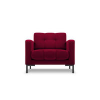 SESSEL Mamaia aus Samt rot - Rot, Textil (92/75/87cm) - Micadoni