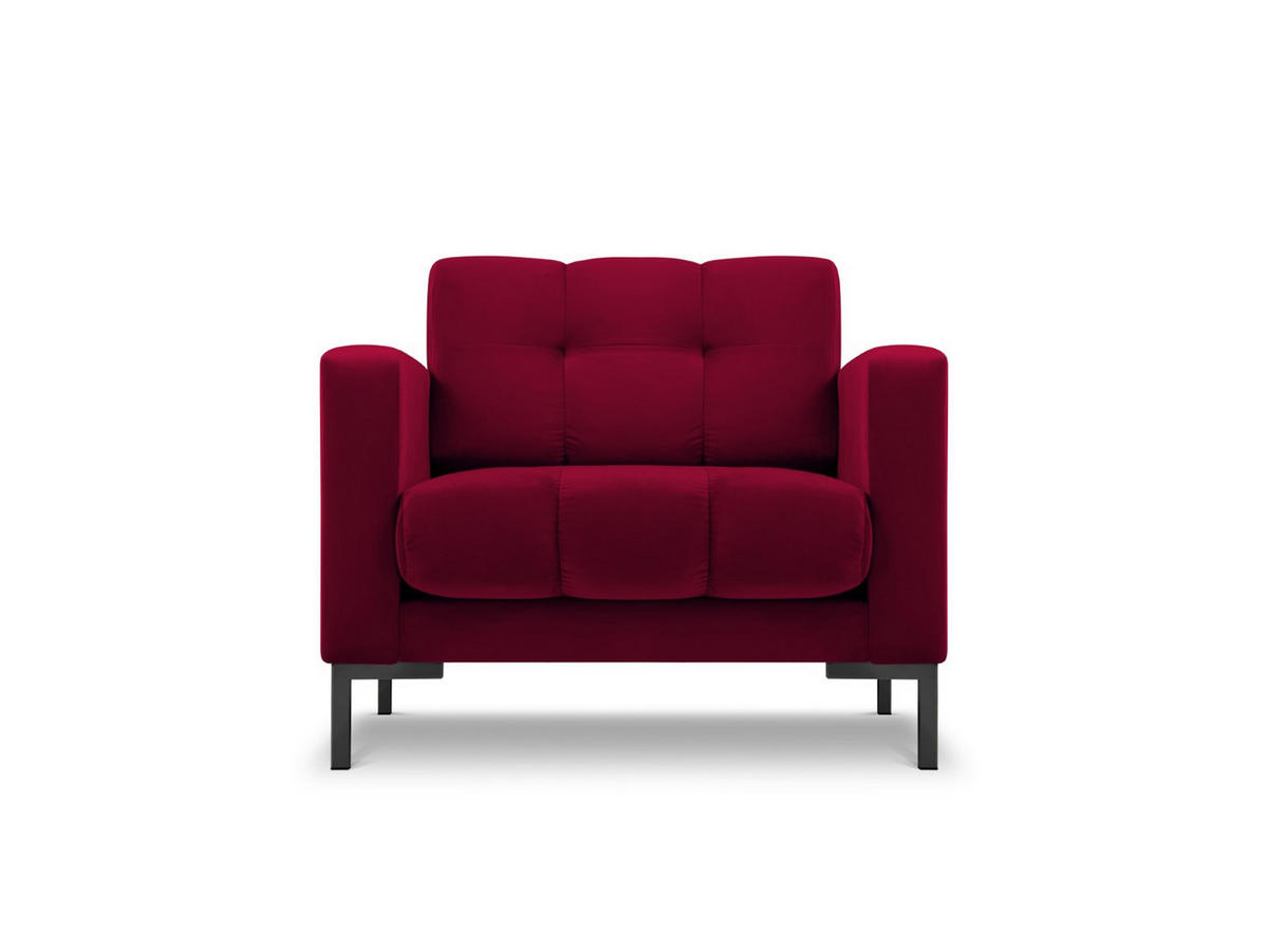 SESSEL Mamaia aus Samt rot - Rot, Textil (92/75/87cm) - Micadoni