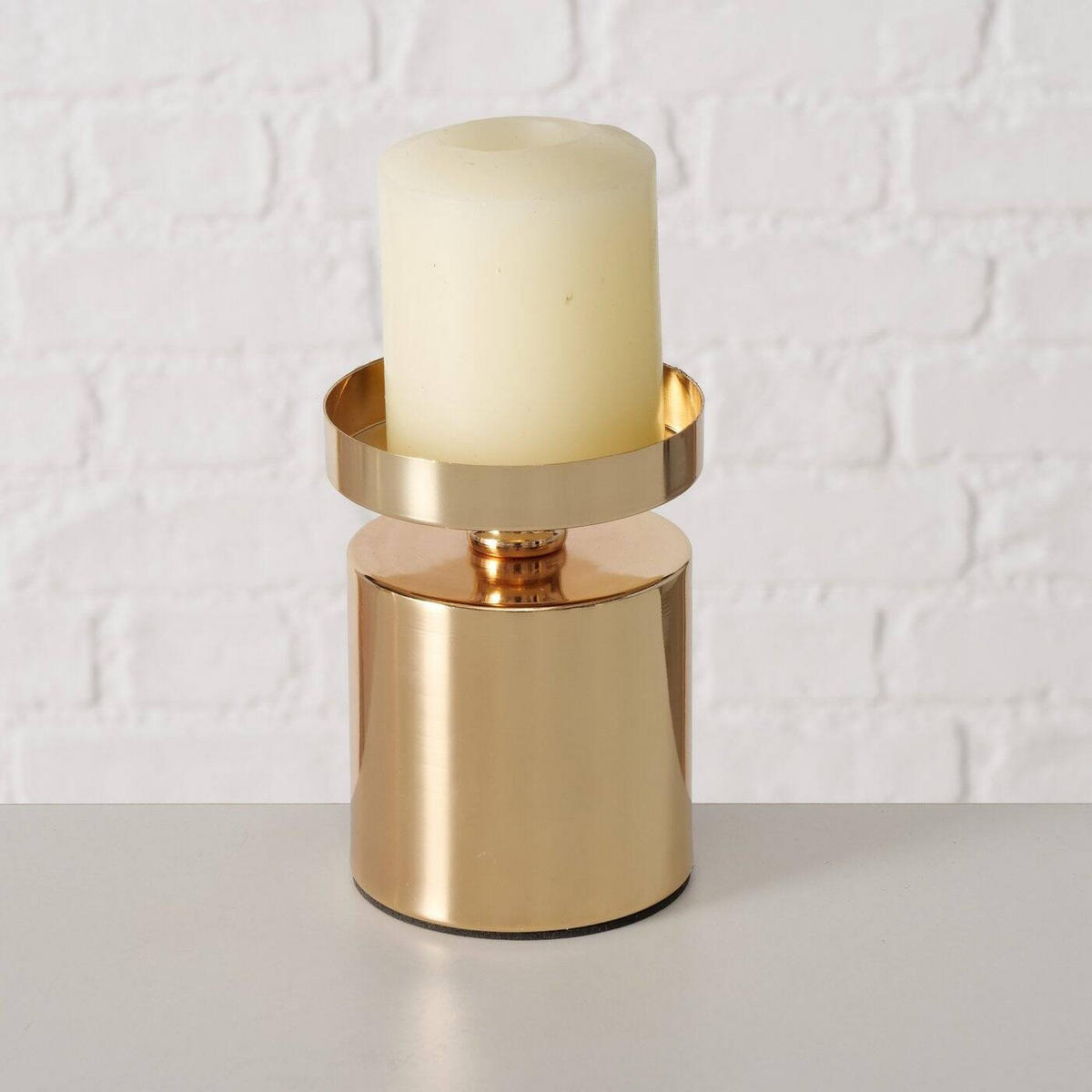 KERZENHALTER Meril 3er-Set Ø 7,5 cm - Goldfarben, Metall (7.5/15.5/7.5cm) - Boltze Home