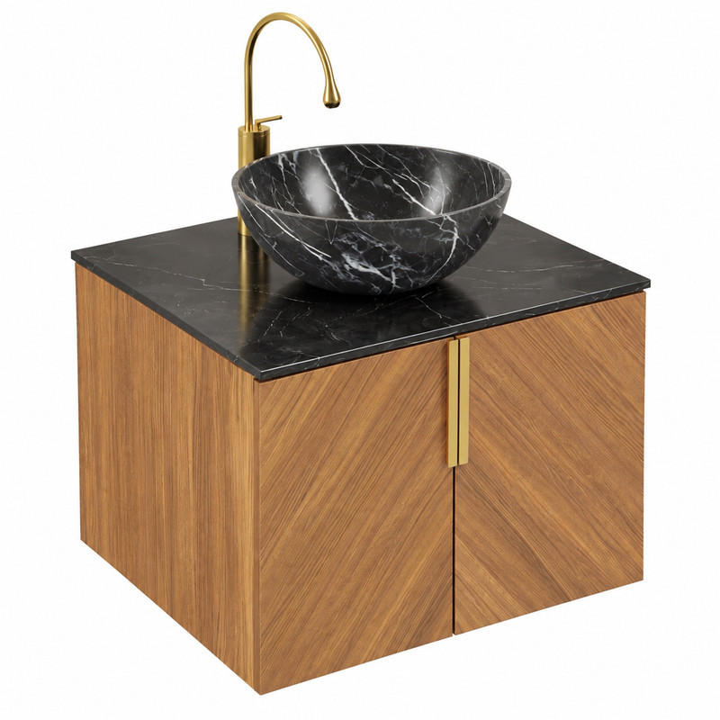 Beauniv Waschtisch Schwarz 50x55.1x61 cm