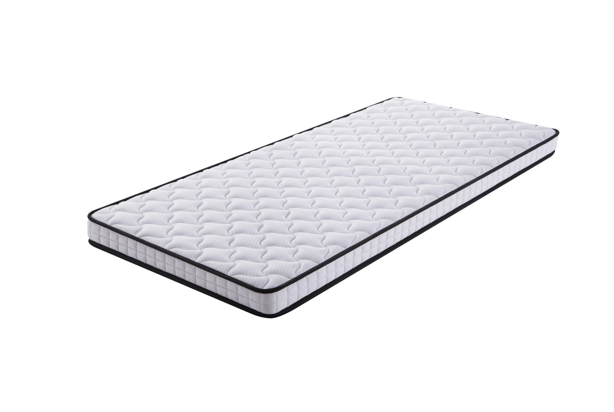 MATRATZE 90/200 cm aus Stoff und Metall mit ergonomischem Design Weiß - Weiß, Textil (90/200cm) - OKMYHOME