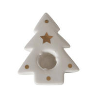 TEELICHTHALTER Bryno - Weiß, Keramik (8.8/2.8cm) - Boltze Home