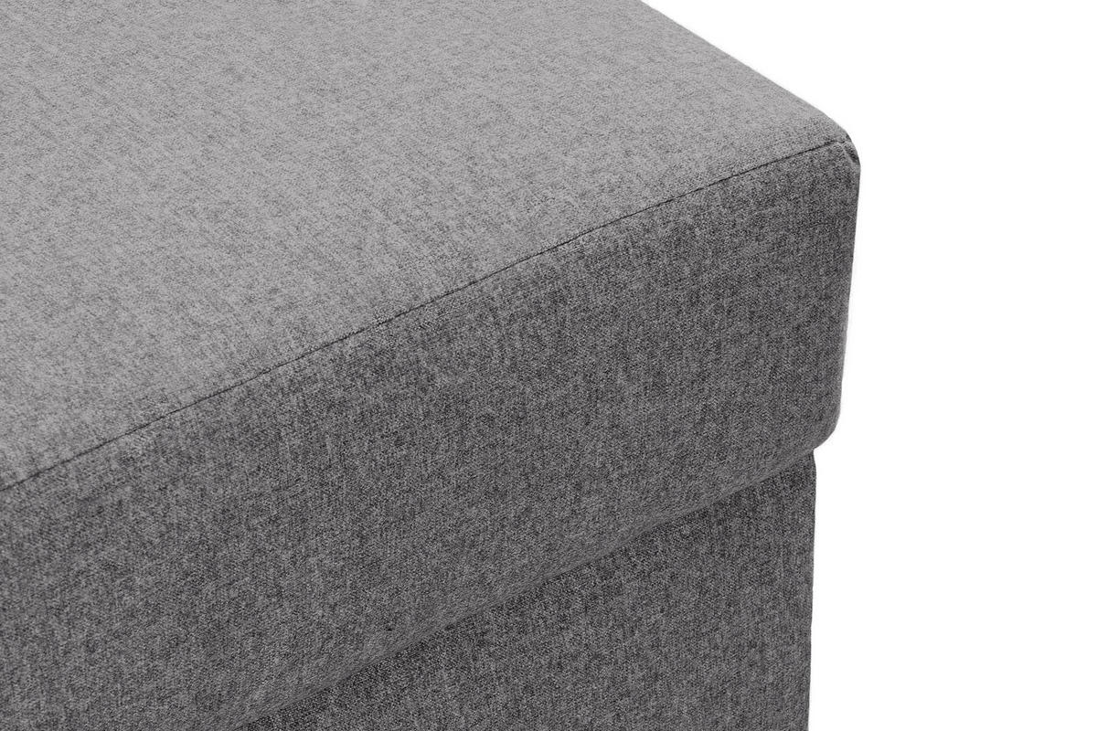 SITZHOCKER ERISO Polsterhocker aufklappbarer, Strukturstoff, dunkelgrau - Dunkelgrau/Braun, Textil (71/43/71cm) - KONSIMO®