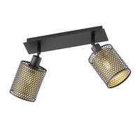 LED DECKENLEUCHTE Stahl Schwarz Gold - Schwarz, Metall (30/10/21cm) - Wofi