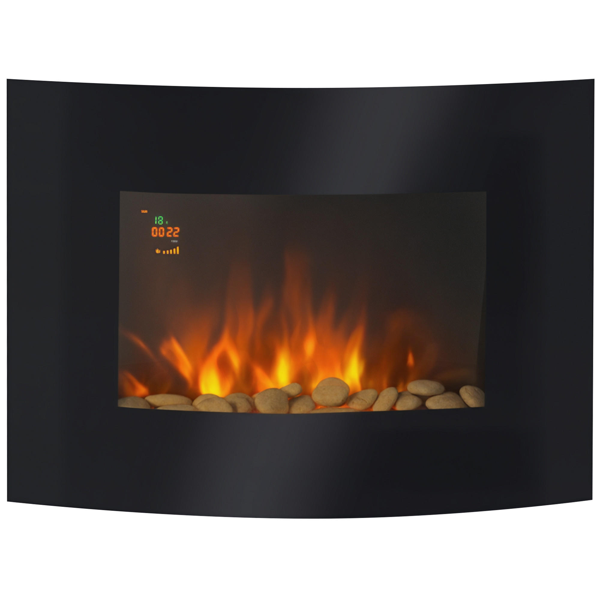 ELEKTROKAMIN DE-17001 LED Seitenbeleuchtung 7 Farben Schwarz - Schwarz, Metall (65/52/11.4cm) - ComfortXL