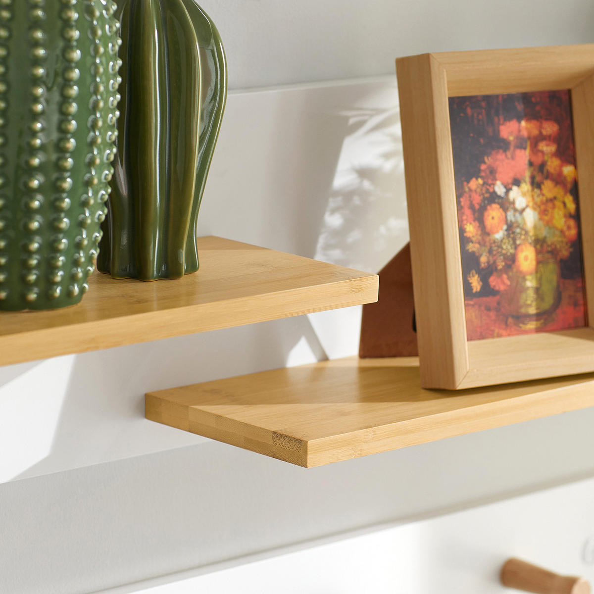 WANDGARDEROBE Weiß-Natur - Weiß/Naturfarben, Holzwerkstoff (90/30/15cm) - SoBuy