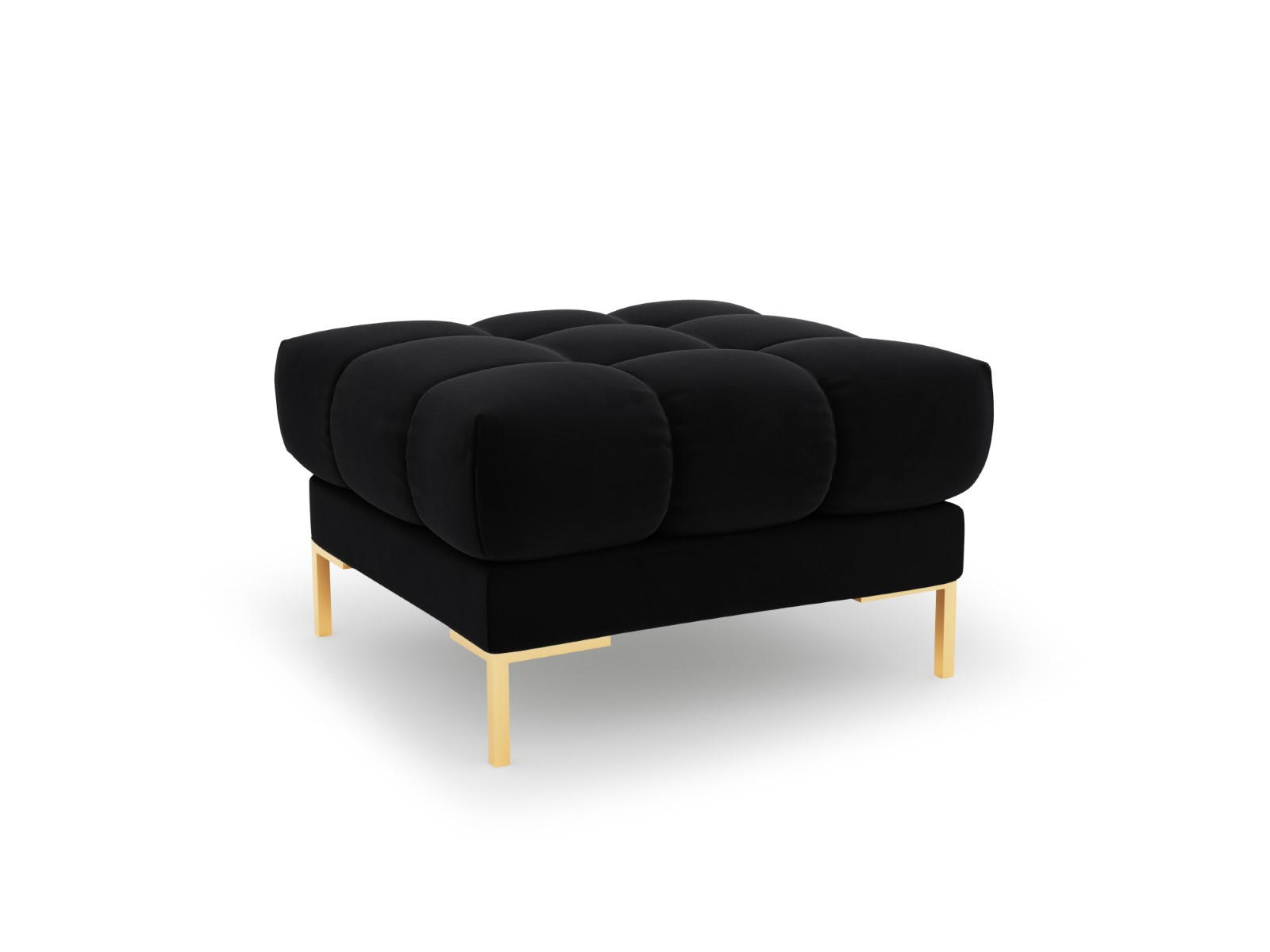 POUF Mamaia aus Samt schwarz - Schwarz, Textil (60/41/60cm) - Micadoni