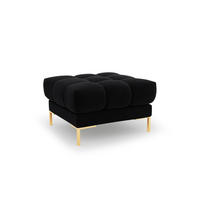 POUF Mamaia aus Samt schwarz - Schwarz, Textil (60/41/60cm) - Micadoni