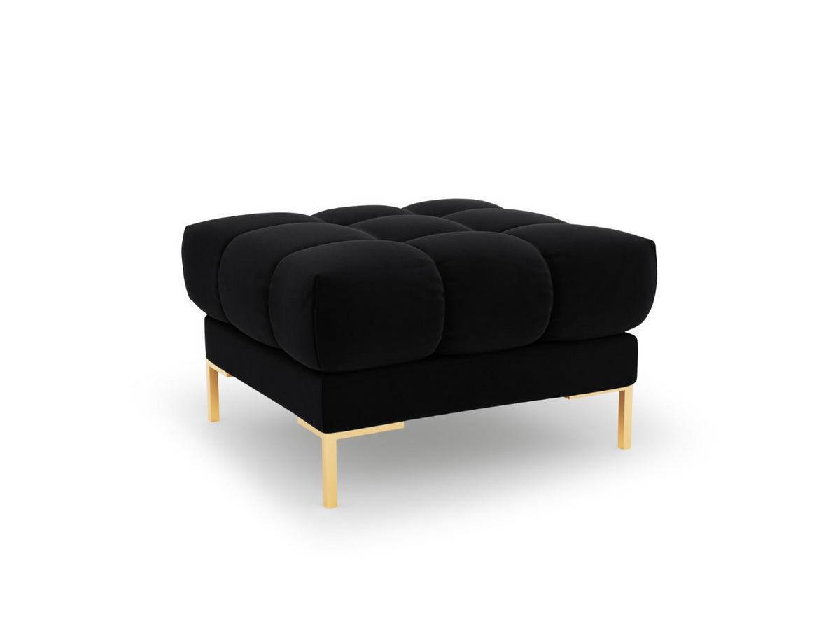 POUF Mamaia aus Samt schwarz - Schwarz, Textil (60/41/60cm) - Micadoni