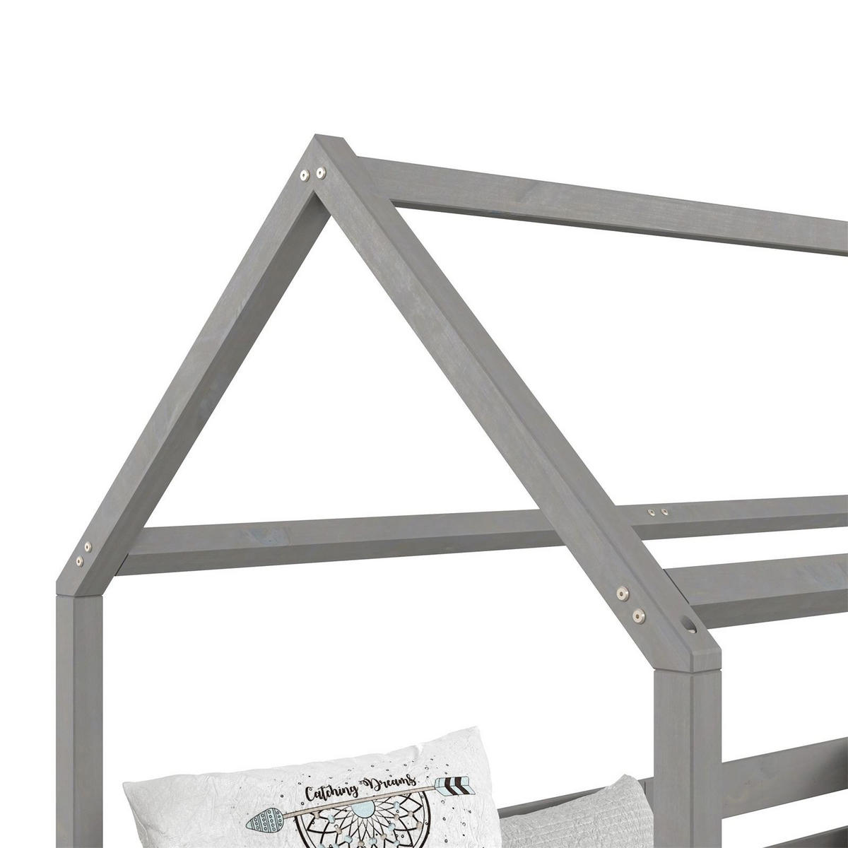 HAUSBETT FINA 90X200 CM - Grau, Holz (96/134/206cm) - IDIMEX