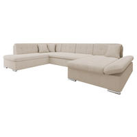 ECKSOFA Bergen Premium, Seite: Rechts - Kaschmir/Silberfarben, Holz/Textil (345/76/205cm) - MIRJAN24