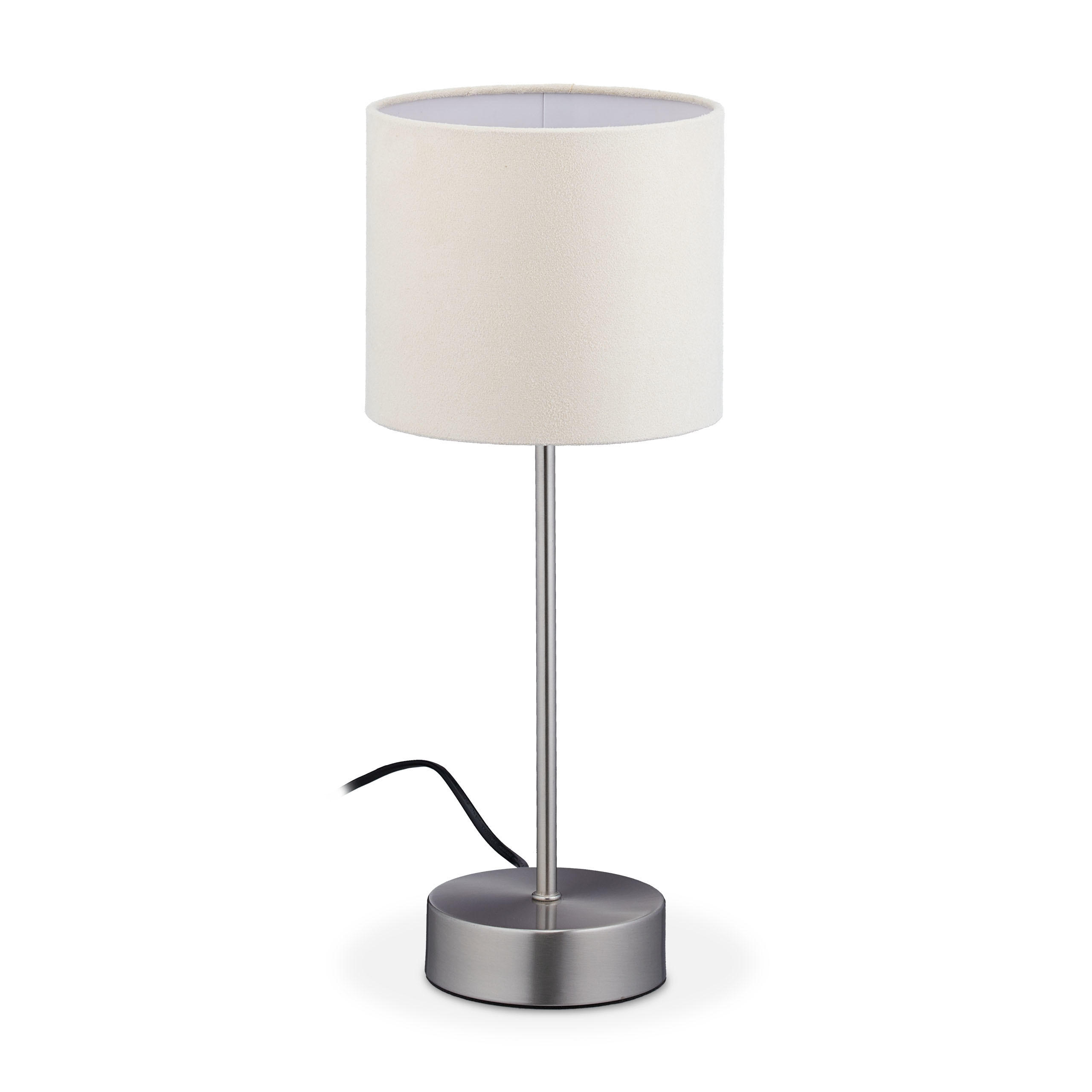 NACHTTISCHLAMPE - Multicolor, Textil/Metall (16/16/40cm) - Relaxdays