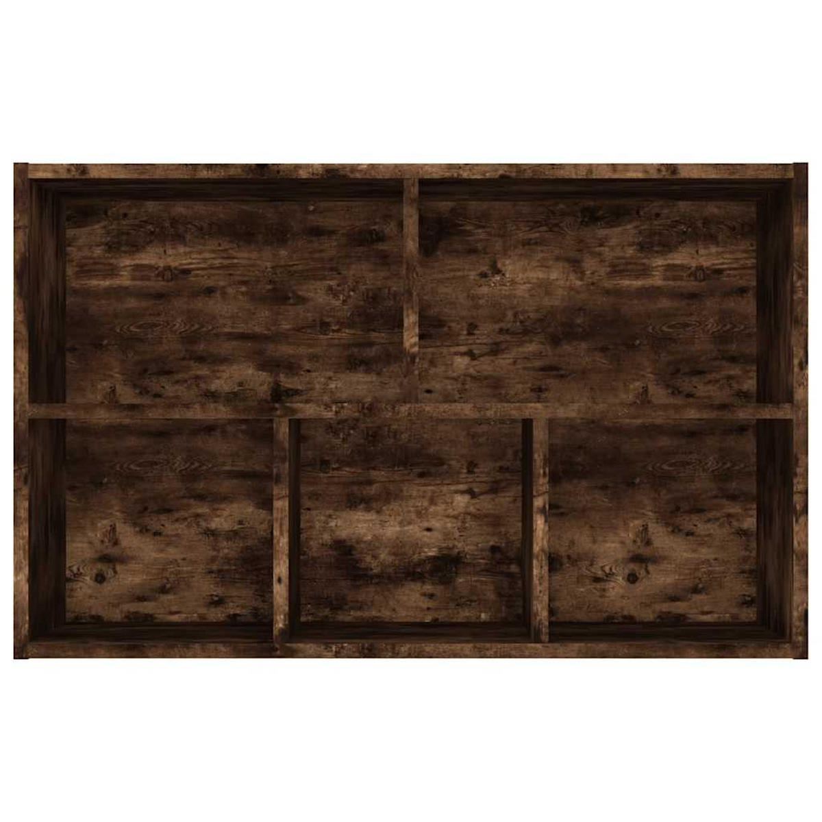 SIDEBOARD mit 5 Fächern 50/25/80 cm aus Holzwerkstoff Räuchereiche Dekor - Dunkelbraun, Holz (50/80/25cm) - vidaXL