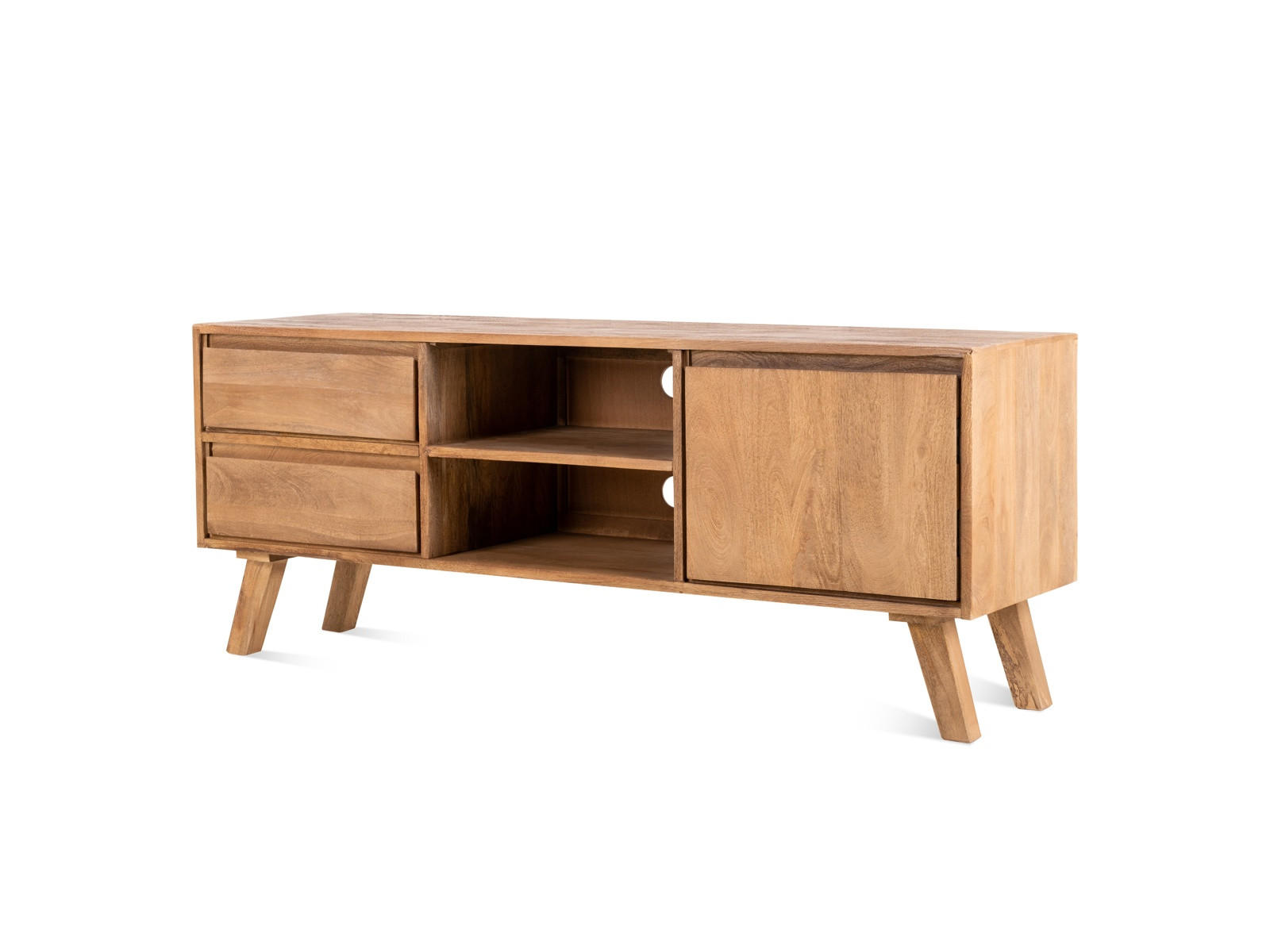 TV Board Bibi Mangoholz 150 cm / 40 cm Natur - Naturfarben, Holz (150/60/40cm) - Villa Möbel