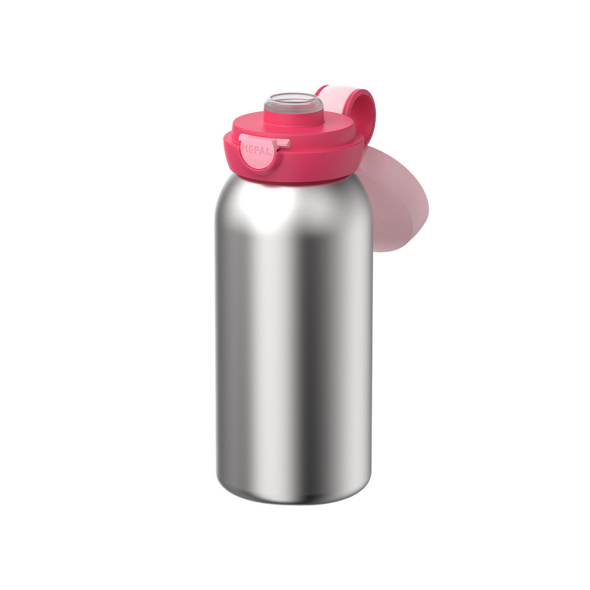 EDELSTAHL-TRINKFLASCHE MIT KLAPPDECKEL Campus Cool Pink 600 ml - Rosa, Kunststoff/Metall (0.6L) - Mepal