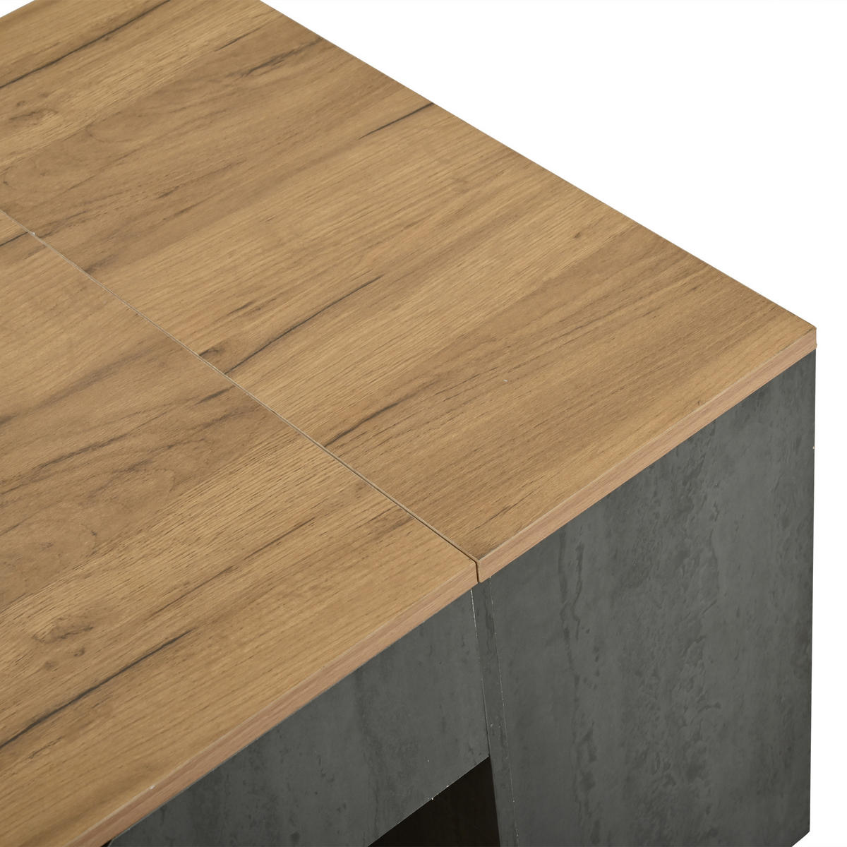 COUCHTISCH aus MDF 109,5x59,7x57.4 cm in Grau mit Liftfunktion & Stauraum - Grau, Holzwerkstoff (109.5/59.7/57.4cm) - Modfu