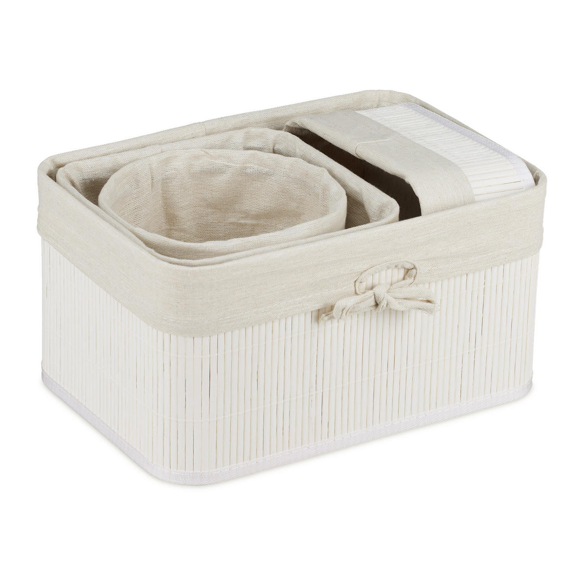 4XAUFBEWAHRUNGSKORB - Multicolor, Holz/Holzwerkstoff (33/17/23cm) - Relaxdays