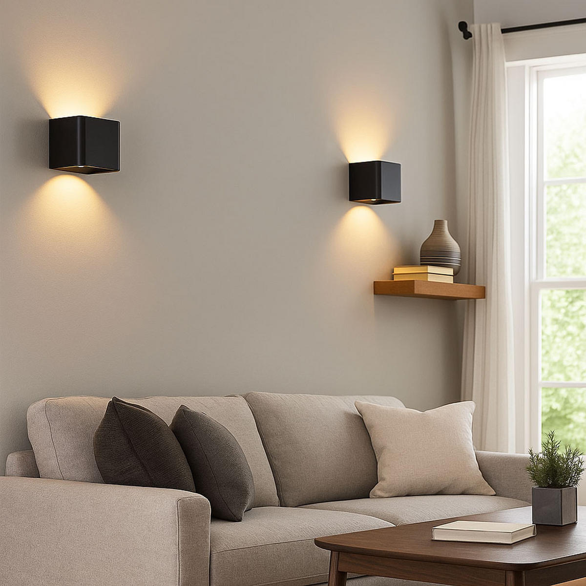 LED WANDLEUCHTE Veronika Schwarz - Schwarz, Metall (10.1/8/10.1cm) - Globo Lighting