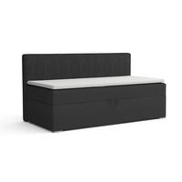 BOXBETT MATI BIS 100/200 Anthrazit mit Taschen-Federkernmatratze H4 - Anthrazit, Holz/Holzwerkstoff (100/200cm) - Deine Möbel 24