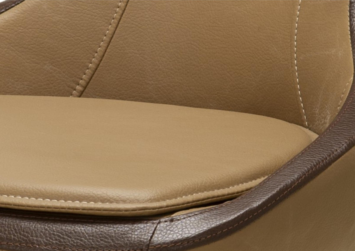 POLSTERSTUHL ARIA mit Kunstleder-Bezug & Holzgestell – Modern Dining - Braun, Holz/Textil (53.5/80.5/56cm) - Stuhlmann