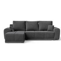 ECKSOFA Monti Anthrazit Links - Anthrazit/Silberfarben, Holz/Textil (188/290cm) - Graingold